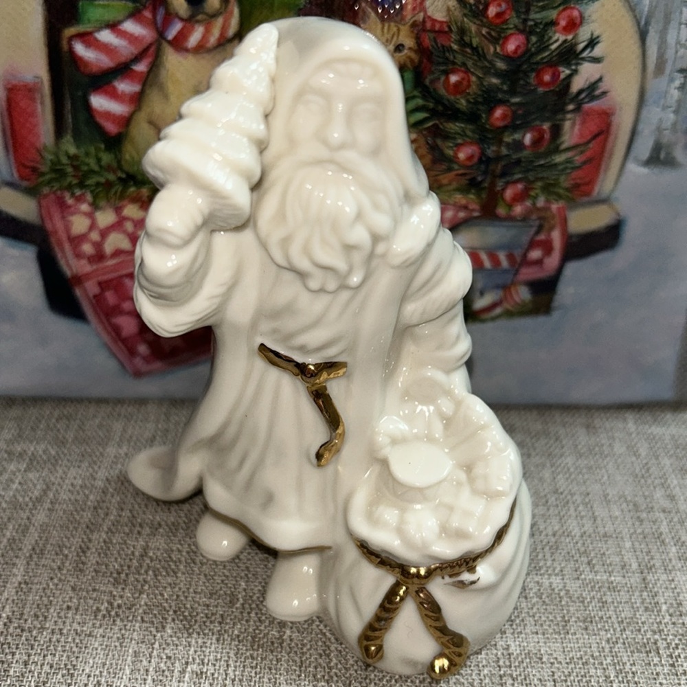 Lenox White and Gold Holiday Decor Santa - Picture 2 of 5